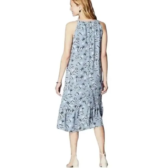 J. Jill Sky Blue Breeze Flounce Hem Maxi Dress Women Size M NWT $119 - Picture 3 of 15
